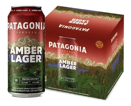 Cerveza Patagonia Amber Lager Roja Lata 410 ml 6 U