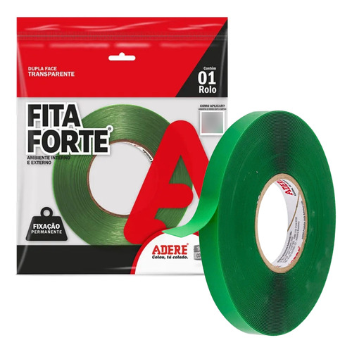 Kit 2 Fita Dupla Face Adesiva Extra Forte 12mm X 20m Fixação