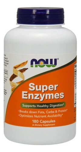 Super Enzimas Digestivas - Now Foods - 180 Cápsulas  