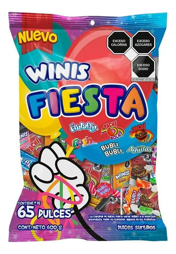 Winis Fiesta Dulces Surtidos Para Piñata 600g