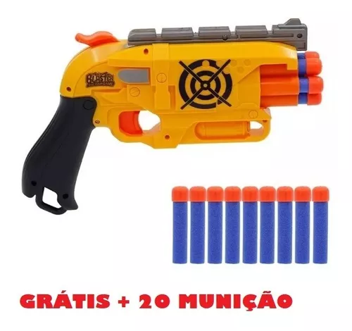 Pistola Arma Elite Dardos Blaster Gatilho Rápido Estilo Nerf