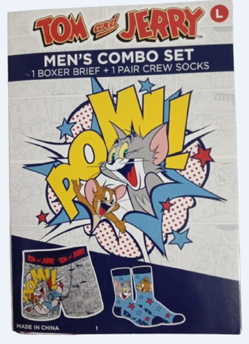 Boxer Y Calcetines Tom And Jerry Combo Hombre Talla L