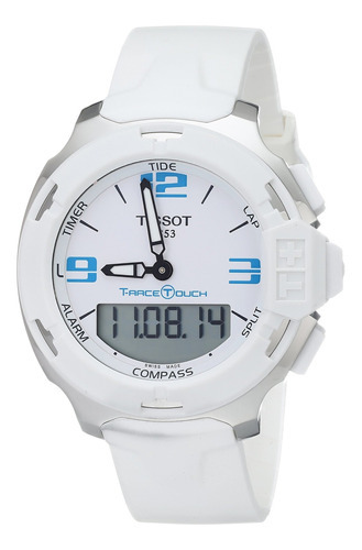 Smartwatch Tissot T-race Touch T0814201701701 Multifunción Color de la correa Blanco Color del bisel Blanco Color del fondo Blanco