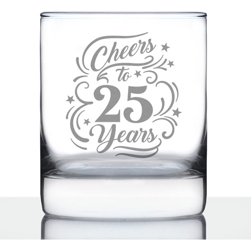 Brindemos Por 25 Años Vasos De Whiskey Mujeres Y Hombr...