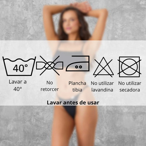 Conjunto Top Sin Taza Less Regulabl Microfibra Brigitte 1602 Negro 95