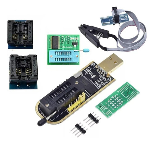 Programador De Eeprom Bios Ch341a + 4 Adaptadores