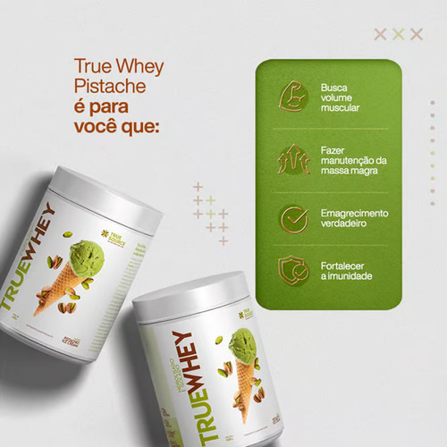 True Whey Isolado E Hidrolisado Pistache 837g True Source