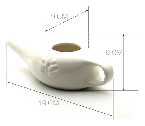 Caño De Limpieza Nasal Neti Pot De Cerámica, 3 Unidades, 250