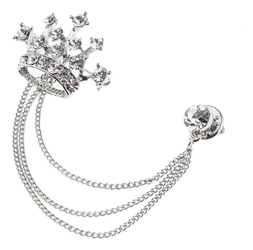 Diamante De Imitación Corona Encantos Broche Cadena Triple Diamante De Imitación Corona Encantos Broche Cadena Triple