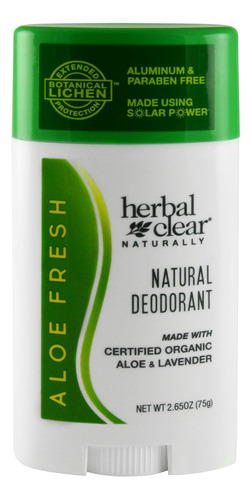 Fresco Desodorante Herbal Clear Naturally Aloe  2.65 Onzas