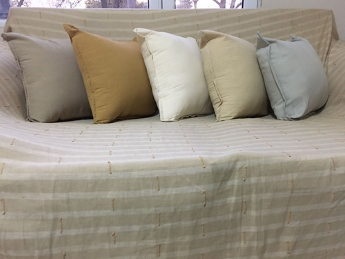 Imagen 5 de 6 de Fundas Para Almohadones 50x50 Cm En Tusor 100% Algodon