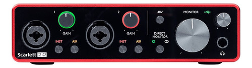 Interfaz De Audio Focusrite Scarlett 2i2 Usb 3 Generación