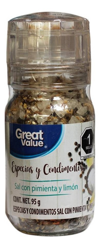 2 Pza Especias Y Condimentos Great Value Sal Con Pimienta Y