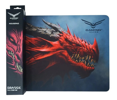 Mousepad Gamer Naceb Dragox Na-0945 31x24cm Microfibra /vc Color Negro/Rojo