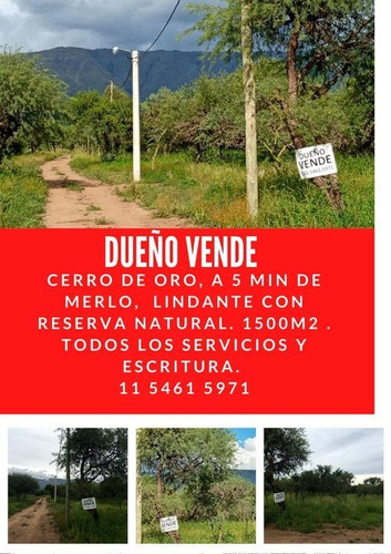 Dueño Vende Lotes Desde 1500m2 En Zona Reserva Natural