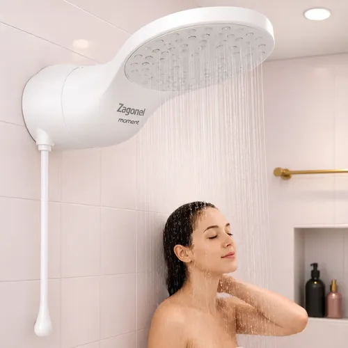 Ducha Chuveiro Moment Zagonel Eletrônico Branco 7500w 220v Branco 220v 7.5 Kw