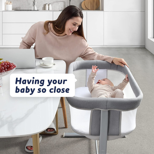 Bassinet Ronbei Bedside For Baby Breathable Mesh W/ 8 Height
