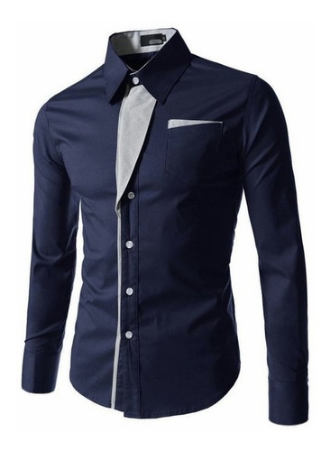 Camisa Slim Fit Strech Calidad Moda Casual Formal Lisa