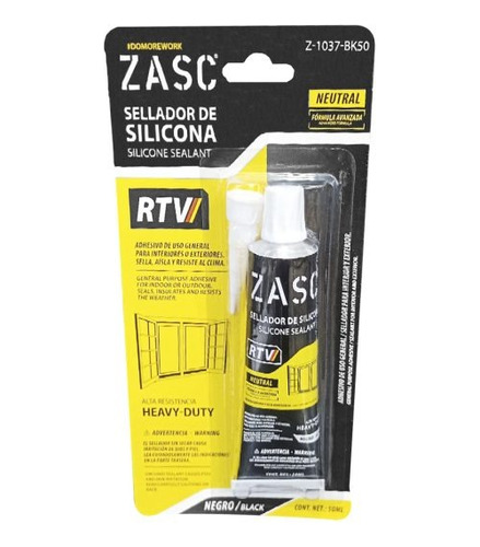 Silicon Negro Alta Temperatura 50ml Zasc