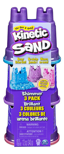 Kinetic Sand 3pk Contenedor Arena Kinetica 340gr