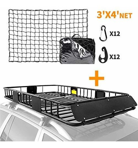 Transportador De Carga - Xcar Roof Rack Basket Rooftop Cargo