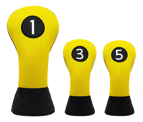 Funda Para Cabeza De Madera De Golf, Funda 1 3 5 Amarillo