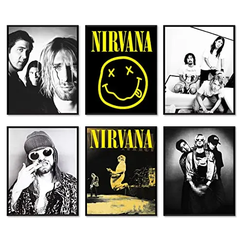 Póster De Nirvana, Juego De 6 Piezas De 8 X 10 Pulgada...