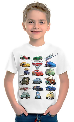 Remeras Estampadas Sublimadas Niños Cars