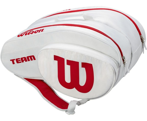 Bolso Paletero Wilson Padel Bag Porta Paletas Paddle Color Blanco/rojo