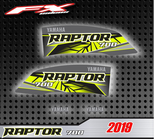 Calcos Simil  Original Yamaha Raptor 700 2019 Fxcalcos