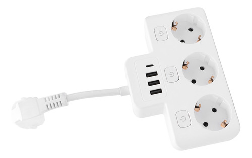 Protector Contra Sobretensiones Power Strip De 3 Vías, Igníf