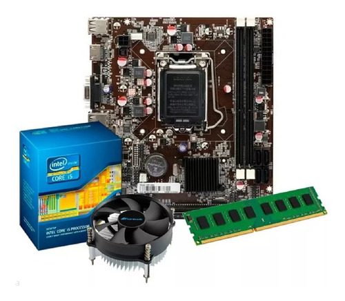 Imagem 1 de 8 de Kit Intel Core I5 2400 3.1 Ghz + Placa H61 + 4gb Ram Promoç