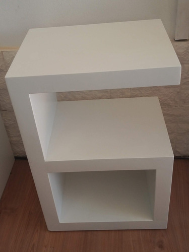 Imagen 4 de 9 de Mesa De Luz G Laqueada Moderna Única Minimalista 40x30x60 G