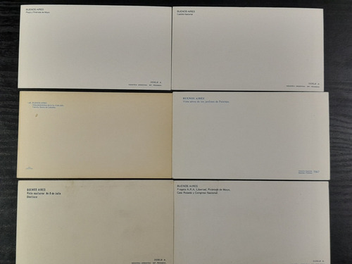 Postal Buenos Aires Lote X 6 Tranvía Plaza De Mayo Obelisco (Usado)