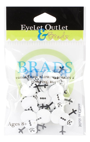 Ojal Outlet Shape Brads, Muñecos De Nieve, Paquete De 12