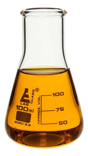 Matraz Conica 100 Ml - Cuello Amplio - Eisco Labs 3.3 Crist