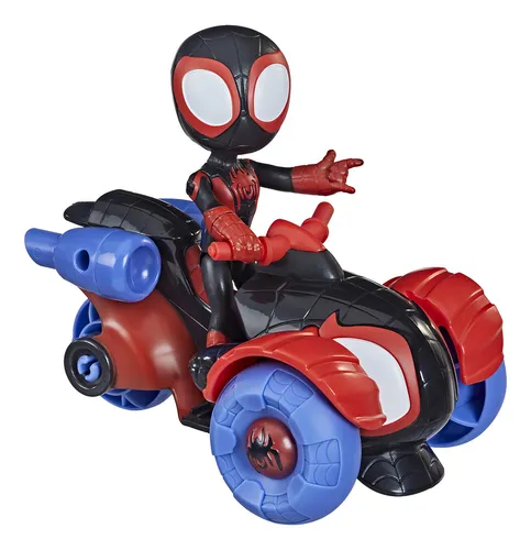 Figura De Acción Hasbro Miles Morales Con Tecno-moto Marvel