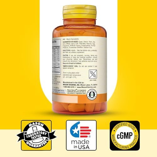 Mason Natural Ear Health Plus Com Vitaminas B, Suprimento Pa
