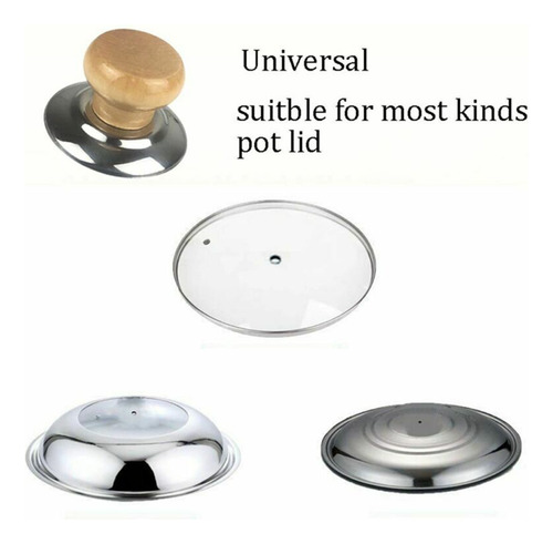 Perilla Para Tapa De Olla De Madera De 2.24 X 1.54 Pulgadas