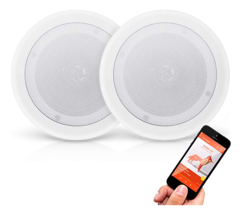 Pyle Pdicbt852rd 8 Pulgadas 250 Vatios Bluetooth En Pared D.