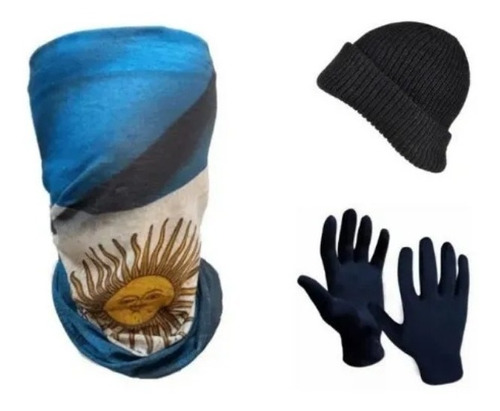 Combo Termico!! Cuello+gorro Lana+guantes Termicos (malvi)