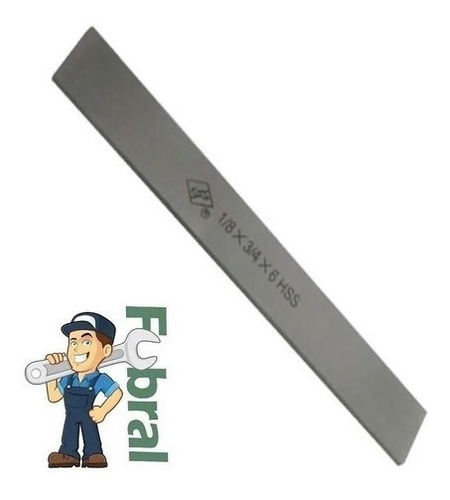 Imagen 1 de 4 de Herramienta De Corte Para Torno 1/8 X1/2 X115 Al 12% Fubral