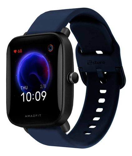 Correa Compatible Amazfit Pop Pro Azul Oscuro Hebilla 20m