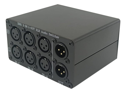 Caja De Conmutación Estéreo De Audio Xlr De 3 Vías, ...