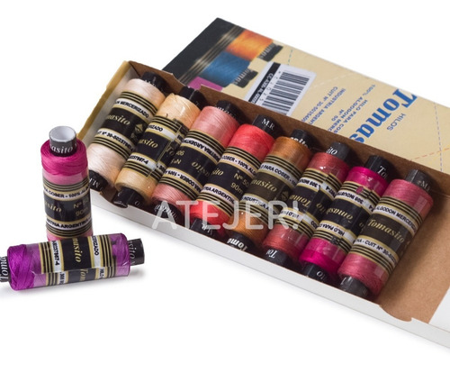 Imagen 4 de 6 de Hilos Para Coser Tomasito 10 Unidades X 90 Mts Gamas Color