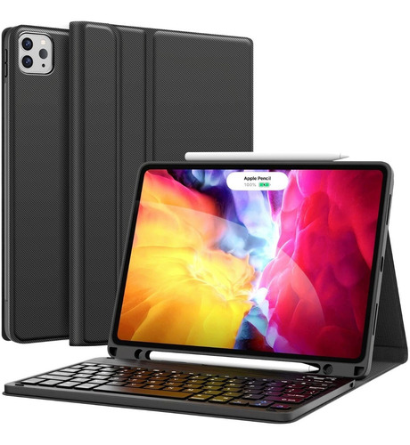 Capa C/ Teclado Bluetooth iPad Pro 12.9 Geração 1 E 2 A1652 