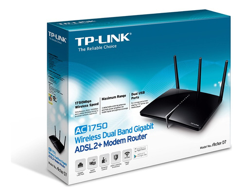 Modem Router Wifi Adsl2 Tp-link Archer D7 Ac1750 Dual Band 