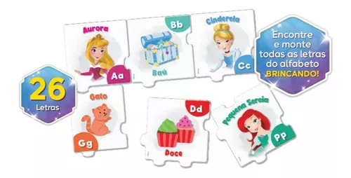 Jogo Educativo Jogo do Alfabeto Princesas Disney Mimo Play