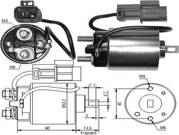 Solenoide Hitachi Chevrolet Corsa Diesel/nissan D21 2012