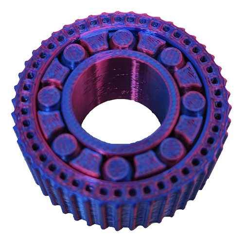 Anel Fidget Anti Estresse Relaxante Impressão 3d Girar Cor Azul
